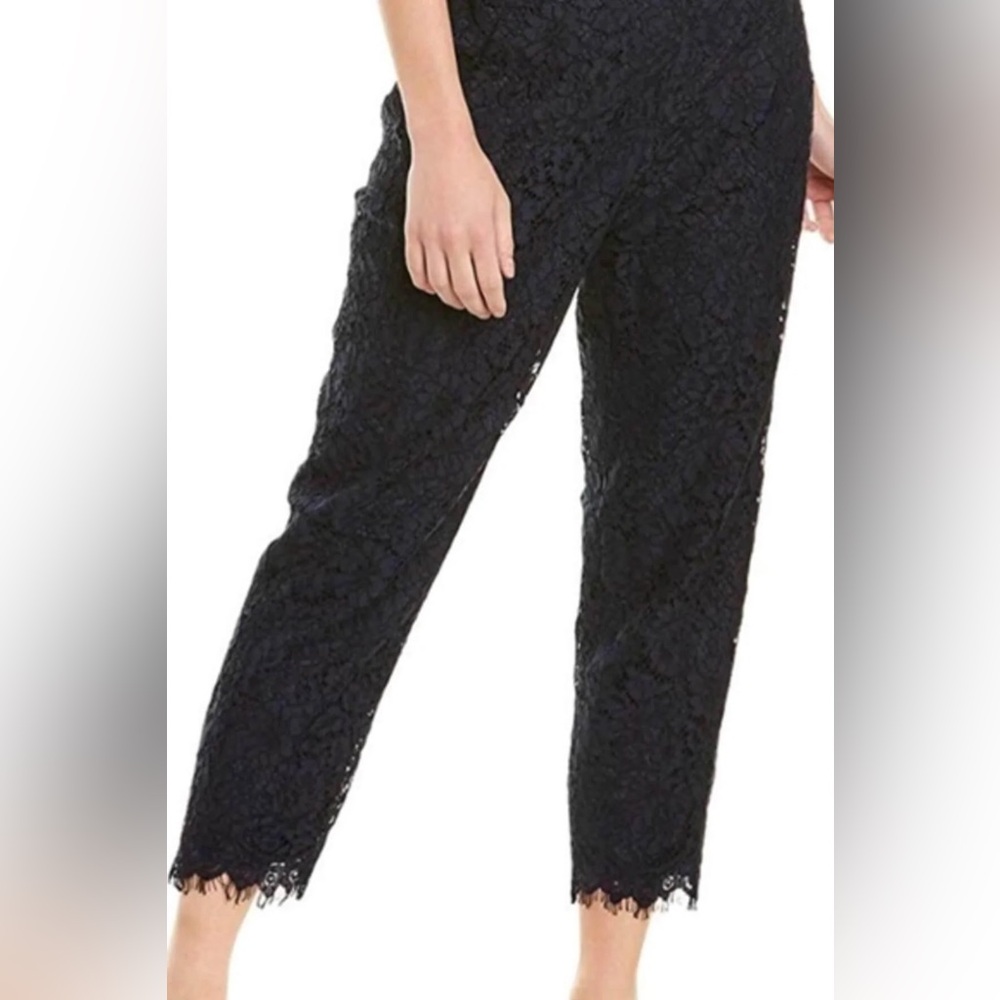 J. Crew Black Lace Cropped Pants